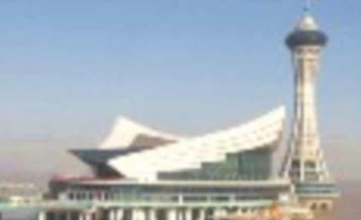 Sightseeing Tower on World Longest Sea-spanning Bridge in Hangzhou